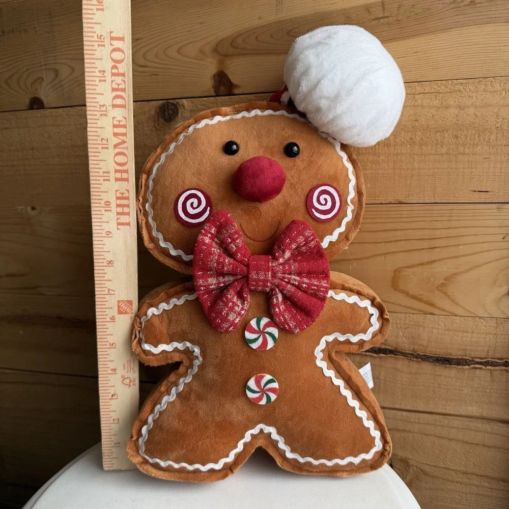 Christmas Gingerbread Plush Pillow Holiday Baking‎ Decor Hobby Lobby Candy Land